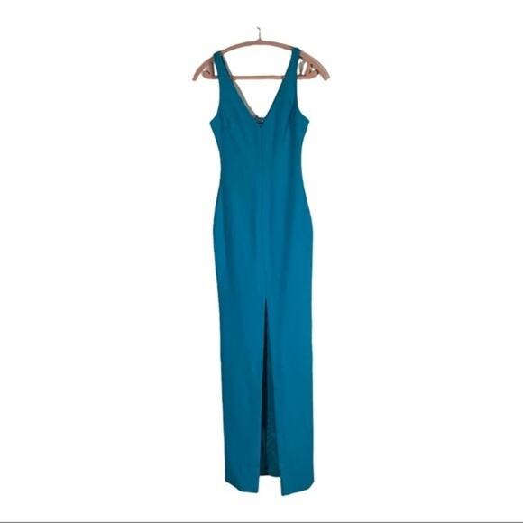 Likely Nicolette Gown in Teal Blue Long Formal Maxi Dress - Picture 5 of 10